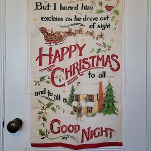 BNWOT Christmas Tea Towel/Wall Hanging w/ Santa Design
